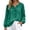 Green Shirts, variant on Women Summer Shirt Puff Sleeve Blend Sun Blouse Casual O-Neck Loose Fit Tops Classic Solid Color Back To School Dailywear
