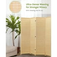 thumbnail image 2 of Jostyle Room Divider Privacy Screen with Natural Bamboo, 6 Panel Folding Privacy Screens, Freestanding Wall Divider-Beige, 2 of 12