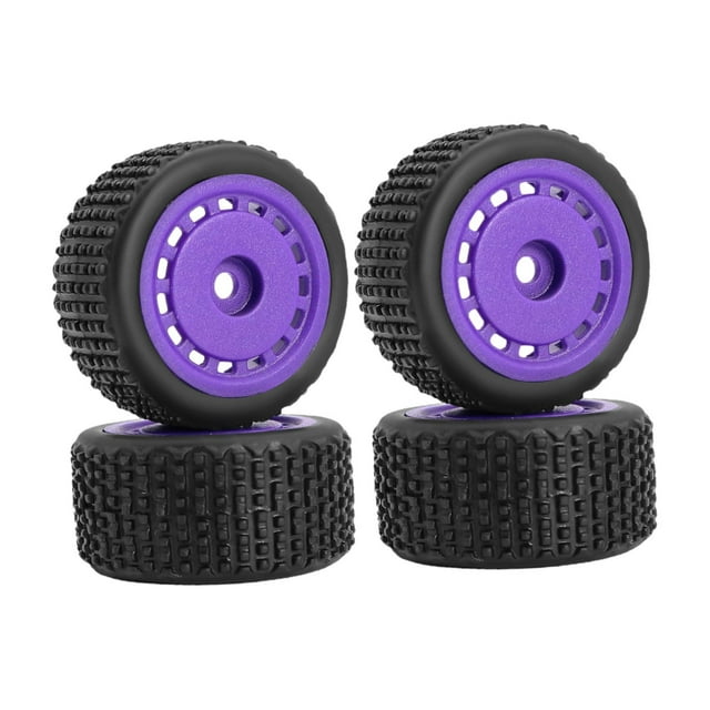 Xuanheng 4Pcs Wheels Rims Set Modification Replacement for Micro T 244016 1/28 RC Car Purple