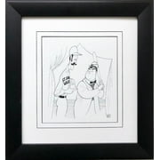 Al Hirschfeld "Abbott & Costello - Who's on First? CUSTOM FRAMED Decorative ART Print 14.5" x 15.5"