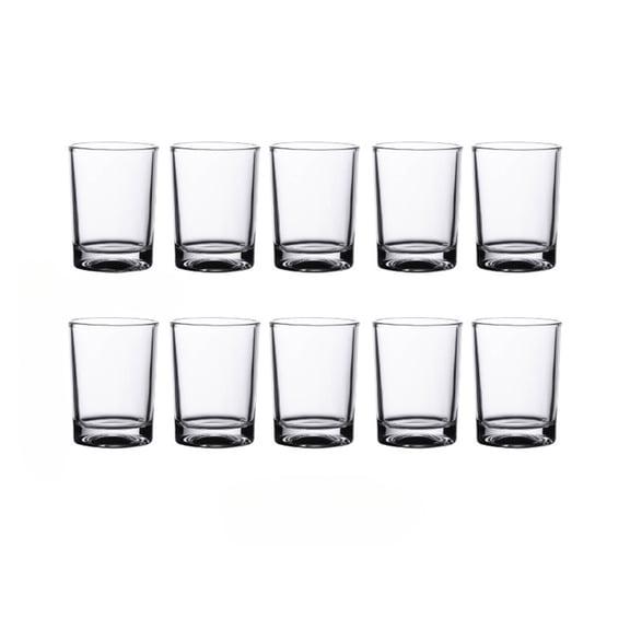 CLEANCOOL Small Juice Glasses, Mini Clear Glass Cups Tumblers, 5.1 Oz, Drinking Glassware for Orange Juice, Water, Milk, Coffee, Perfect for Tasting and Small Portions, Set of 10,