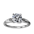 thumbnail image 1 of 1,00 Ct T.p. Rond Véritable Diamond Superbe Bague de Fiançailles Solitaire pour Femme en Or Blanc Massif 14K Taille 3,5, 1 of 7