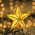 thumbnail image 2 of 1 lámpara LED de estrella brillante para la parte superior del árbol de Navidad de 16/20 cm, decoración para el árbol de Navidad, suministros para fiestas de Navidad en el hogar, Navidad Noel 2023, 2 of 5