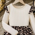 thumbnail image 4 of Gubotare Sweater Dress for Girls Toddler Girls Long Sleeve Dress Autuman Floal Shirt Dresses Size 9 (Beige,9 Years), 4 of 4