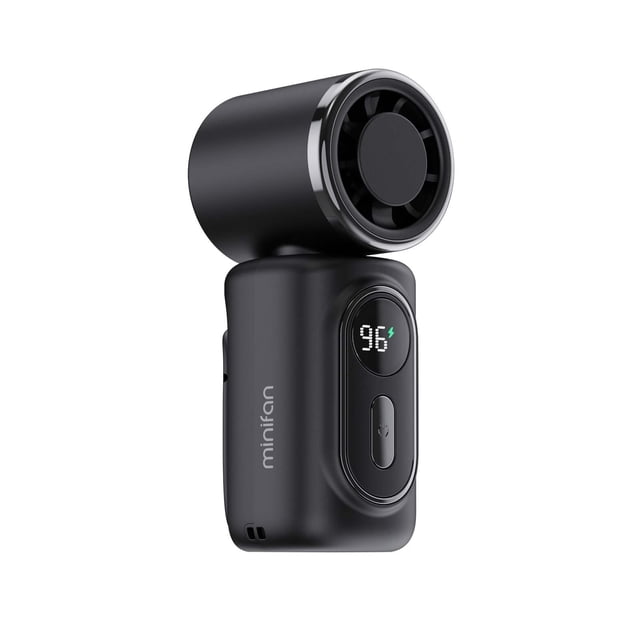 Mini ventilador clip portátil de mano con batería recargable 3 en 1 de 3000 mAh, 5 velocidades, flujo de aire ajustable 180°, carga USB-C para viajes, campamento, oficina