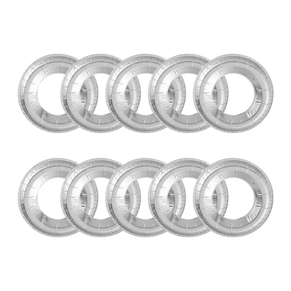 10PCS Aluminum Foil Square Stove Burner Covers 8.5 Inch Universal Fit Heavy Thick Quality Gas Range Top Protector Reusable and Easy to Clean for Kitchen