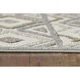 thumbnail image 4 of 8â€™ Round Gray Ivory Aztec Pattern Indoor Outdoor Area Rug, 4 of 5