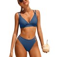 thumbnail image 1 of Charmo Womens Triangle Bikini Set 2 Piece Swimsuit Strappy Bathing Suits, 1 of 4