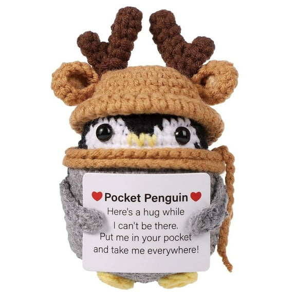 BallsFHK Funny Positive Gifts, Small Handmade Crochet Animals Cute Stuff, Inspirational Gifts For Women Men Birthday Stocking Stuffer, Emotional Support