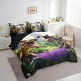 thumbnail image 3 of Manfei Animal Dinosaur 7-Piece Bedding Comforter Set,Botanical Plants King Bedding Sets,Woodland Wildlife Ultra Soft Bed Sheets,Super Cozy Floral Room Decor,Reversible, 3 of 8