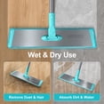 thumbnail image 4 of JOYMOOP 18 Inch Dust Mop for Hardwood Floors, Heavy Duty Industrial Wet Dry Mops with Telescopic Handle, Includes 3 Microfiber Mop Pads - Blue-grey, 4 of 9