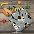 thumbnail image 6 of Naloa Funny Beagle Active Dog Tote Bag for Women, Foldable Tote Bag With Zipper, Large Shoulder Bag, Top Handle Handbag for Travel, Work, Shopping, 6 of 9