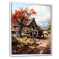 thumbnail image 2 of Designart "Rustic Red Carriage Cart In The United States I" Old American Cart Floater Framed Canvas Art Print, 2 of 5