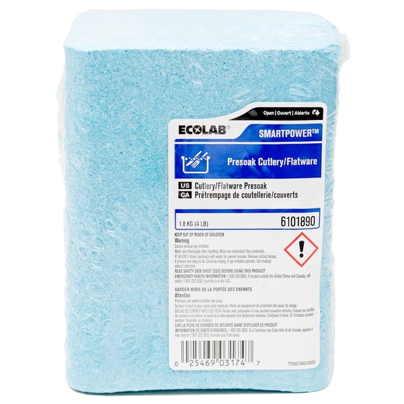 Ecolab SMARTPOWER Presoak Cutlery/Flatware, 6101890, 4 lbs.  | 3/Case