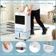 thumbnail image 3 of Costway Enfriador de Aire Evaporativo 3 en 1 Ventilador Portátil Humidificador 3 Modos 4 Velocidades Control Remoto 37 x 32 x 75 cm Blanco, 3 of 9