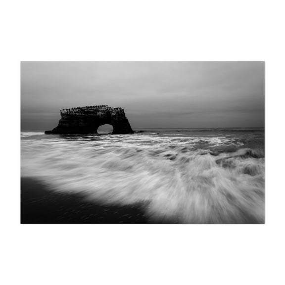 Pacific Arch B&W - Santa Cruz California Photography Unframed Wall Art Print 5 x 7 inches