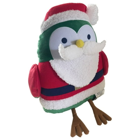 Christmas Santa Penguin Plush Kids Decorative 17 Large Cuddle Pillow Buddy