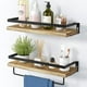 thumbnail image 1 of Estantes Flotantes Estante Montado En La Pared De Madera Rústica Con Toallero Extraíble Estante Organizador De Almacenamiento De Ahorro De Espacio Resistente Para Baño Cocina Sala De Estar Muyoka Hogar, 1 of 7