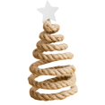 thumbnail image 2 of Tabletop Christmas Tree Decorative Mini Christmas Tree for Gifts Party Decor Hemp Rope, 2 of 7