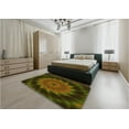 thumbnail image 4 of Ahgly Company Indoor Round Patterned Dark Yellow Green Area Rugs, 7' Round, 4 of 6