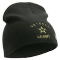 thumbnail image 4 of US Army Veteran Military Embroidered 8 Inch Knitted Short Beanie - Dk Grey OSFM, 4 of 5