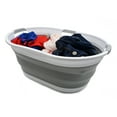thumbnail image 4 of SAMMART 44L Collapsible Plastic Laundry Basket - Foldable Pop Up Storage Container / Organizer - Portable Washing Tub - Space Saving Hamper / Basket - Water Capacity: 35L, 4 of 8