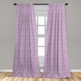 thumbnail image 4 of Ambesonne Nautical Curtains, Oversimplified Seashells, Pair of 28"x63", Lilac and Charcoal Grey, 4 of 4