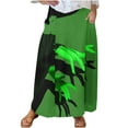 thumbnail image 2 of WFJCJPAF 2024 New Halloween Clearance! Skirt for Women Plus Size Sexy,Women's Printed Elastic Waistband Pleated Pocket Skirt With Mid Calf Skirt - Blue S, 2 of 5