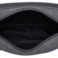 thumbnail image 5 of Neceser de viaje para hombre con compartimentos dobles, organizador de maquillaje cosmético de cuero de lona, kits de afeitado Dopp - Negro, 5 of 5