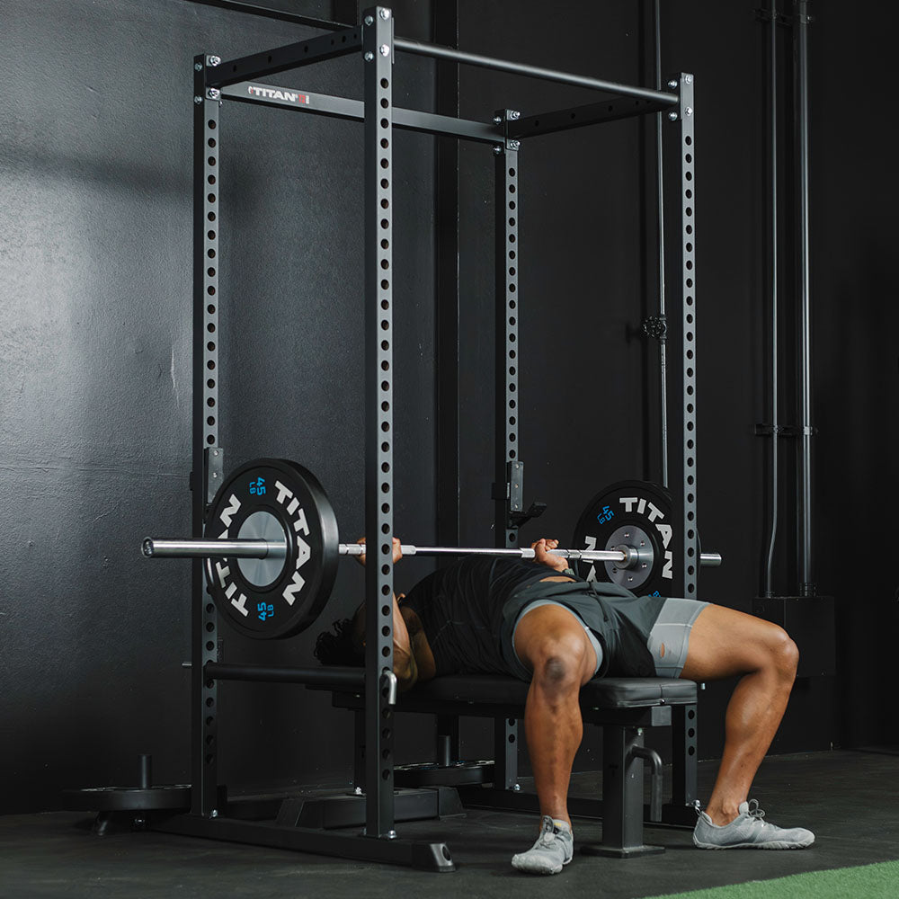 Titan Fitness T-2 Series Tall 83" Black Power Rack, 850 LB Rackable Capacity