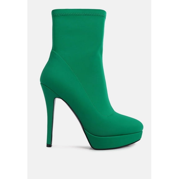 Patotie Lycra High Heel Ankle Boots