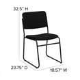 thumbnail image 6 of Flash Furniture HERCULES Series 500 lb. Capacity High Density Black Fabric Stacking Chair with Sled Base, 6 of 12