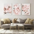 thumbnail image 3 of Peony Wall Art Pink Flower Canvas Wall Art Prints Peonies Wall Art Abstract Flower Pictures Wall Decor Peony Painting Flower Poster for Living Room Bedroomch (set of 3), 3 of 6
