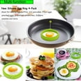 thumbnail image 3 of Silicone Egg Ring Molds for Cooking, 4 Pack Egg Rings for Frying Eggs, Non-Stick Pancake Mold, Ideal Sunny Side Up Egg Maker for Breakfast Sandwiches Egg Mcmuffins(Green), 3 of 5