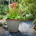 thumbnail image 7 of Southern Patio 16 Inch Square Rustic Resin Outdoor Flower Planter (2 Pack), 7 of 7