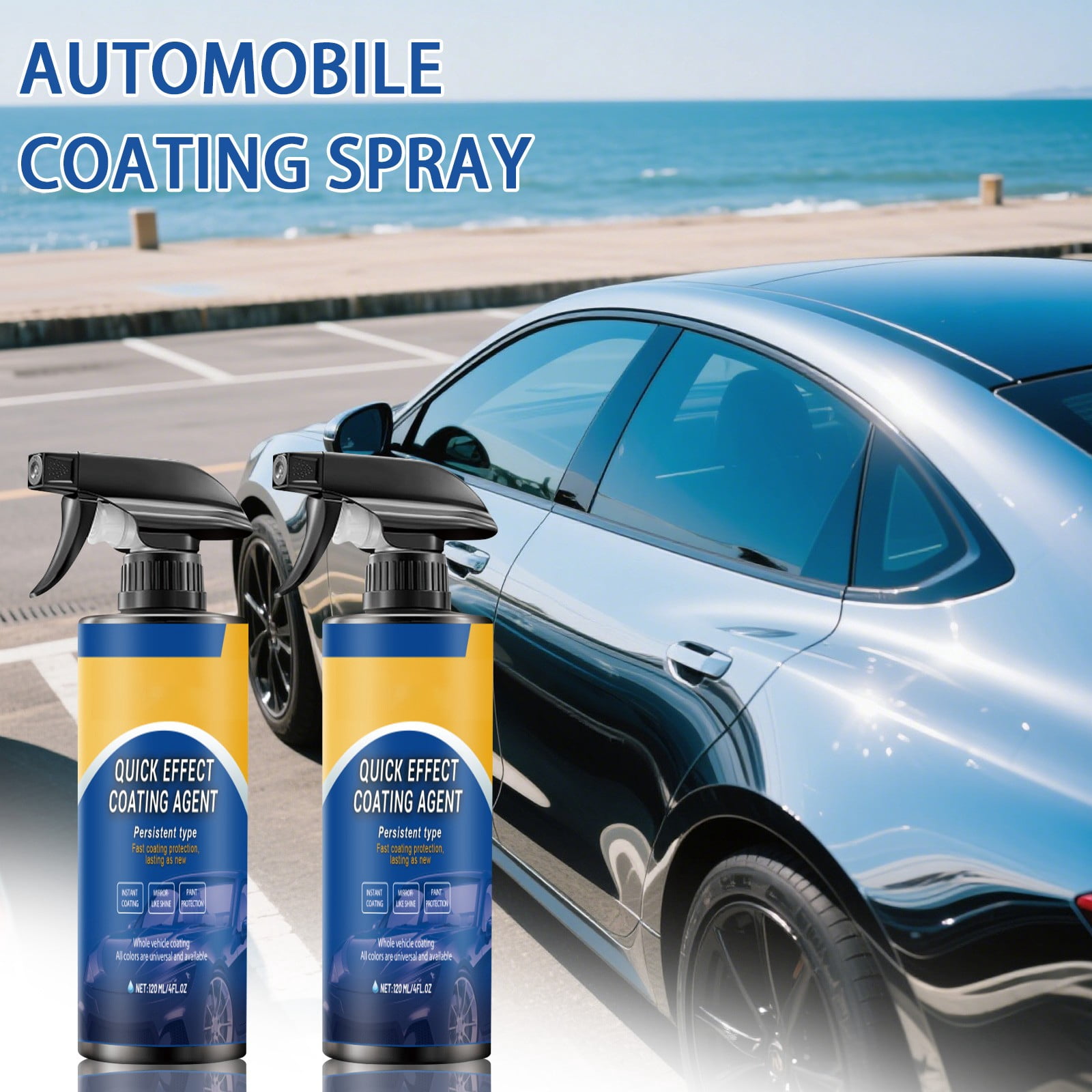 Quick Effect Coating Agent Long-lasting Protective Spray for Vehicle Surface, Instant Shine & Paint Protection, 120ml