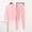 #041-Pink, variant on Roncen Women's Pajama Set, Soft Velour Mock Turtleneck Long Sleeve Loungewear, Solid Color Thermal Sleepwear for Women
