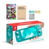 Nintendo Switch Lite Turquoise with Splatoon 2 and Mytrix Accessories NS Game Disc Bundle Best Holiday Gift