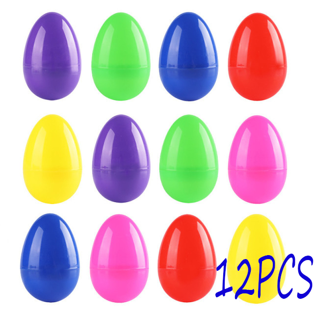 Autrucker Jumbo Fillable Easter Eggs Colorful Bright Plastic Easter