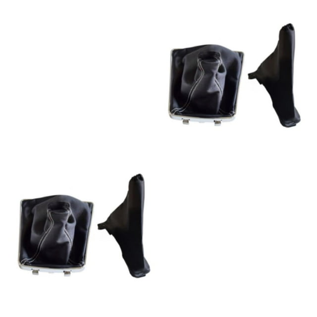 Transemion Adjustment Gear Knob Shifter Gaiter Boot Collar For Comfort And Control Easy To Install White line 2Set