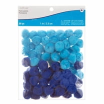 12 Packs: 80 ct. (960 total) 1" Blue Mix Pom Poms by Creatology™