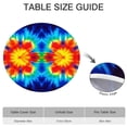 thumbnail image 6 of Colorful Tie Dye Flowe Round Fitted Tablecloth with Elastic Edge,Dining Table Cover Waterproof,Outdoor Round Tablecloth for Camping,Dining,Indoor and Outdoor, 6 of 7