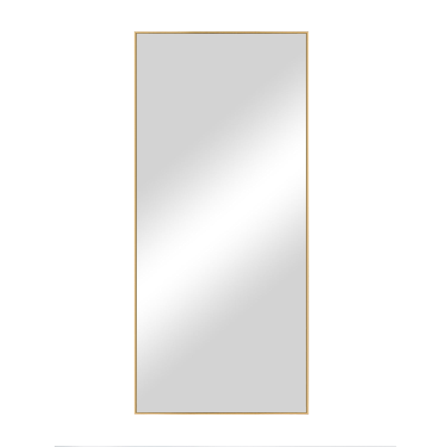 63"x18" Full Length Body Mirror Floor Hanging Mirror for Bedroom Dorm Room, Gold