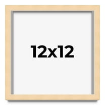 12x12 Frame Beige Real Wood Picture Frame Width 0.75 inches | Interior Frame Depth 0.5 inches |