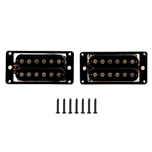 Paquete De 2 Pastillas De Doble Bobina Marco Con Tornillos De 50 Mm / 52 Mm De Reemplazo Para Guitarra Eléctrica Luthier Supply Negro kusrkot Pastilla de guitarra eléctrica