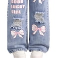 thumbnail image 6 of JAJAHO Girls Baggy Jeans Y2k Girls Elastic Waist Wide Leg Denim Pants For Teens Skater Streetwear 5-16Y, 6 of 6