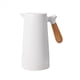 thumbnail image 2 of 2X Revestimiento de Vidrio de 1L, Frasco de Vacío, Jarra de Agua Caliente Aislada de Oficina Hogar, Olla de Agua Caliente Una Prueba de Fugas para Café, Té Térmico, Blanco, 2 of 5