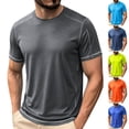 thumbnail image 7 of yardsong Men's Athletic Running T-Shirts Quick Dry Gym Workout Shirts Summer Moisture Wicking Short-Sleeve Sports Tee Tops 2026 Dark Gray,7XL, 7 of 7