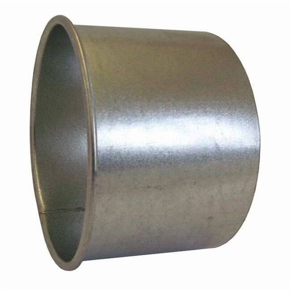 Round Machine Adapter, 6 in Duct Dia, Galvanized Steel, 22 ga GA, 4" L