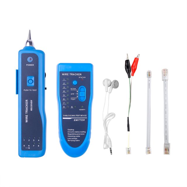 LAN Network Cable Tester Cat5 Cat6 RJ45 UTP STP Line Finder Telephone Wire Tracker Tracer Diagnose Tone Distance Cable Tester Blue